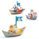 Origami Barcos de Papel Flotantes