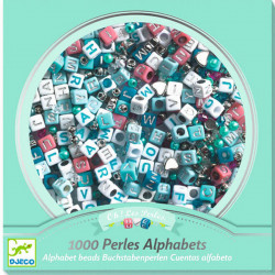1000 Perlas Alfabeto Plateadas