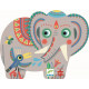 Puzzle Silueta Elefante Asiático