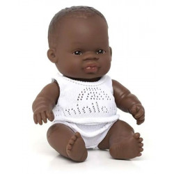 Muñeca Bebe Africana 21cm Niña